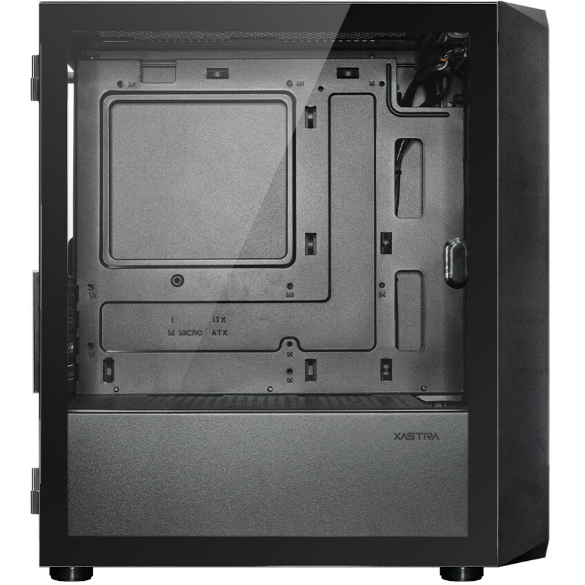 Компьютерный корпус XASTRA A400M 0F Black mATX/Mesh/Screwless TG+Mesh/ no fans/ A400M-0F