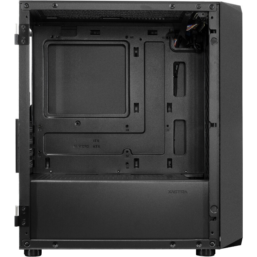 Компьютерный корпус XASTRA A400M 0F Black mATX/Mesh/Screwless TG+Mesh/ no fans/ A400M-0F