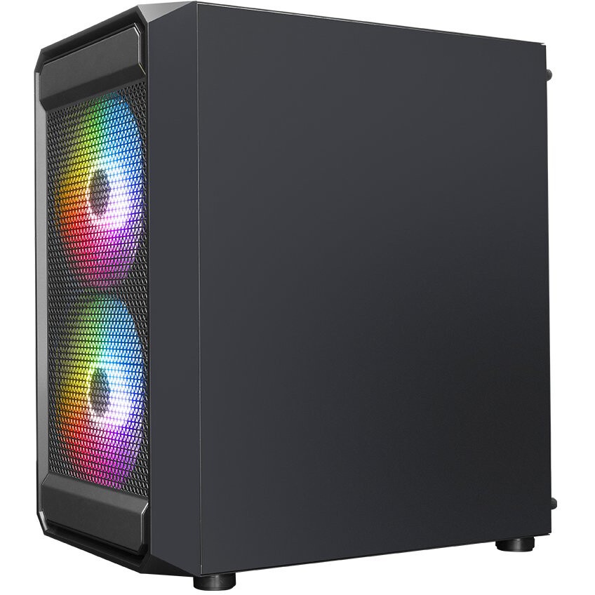 Компьютерный корпус XASTRA A400M 0F Black mATX/Mesh/Screwless TG+Mesh/ no fans/ A400M-0F