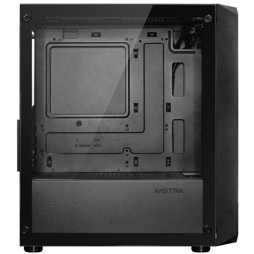 Компьютерный корпус XASTRA A400M 0F Black mATX/Mesh/Screwless TG+Mesh/ no fans/ A400M-0F