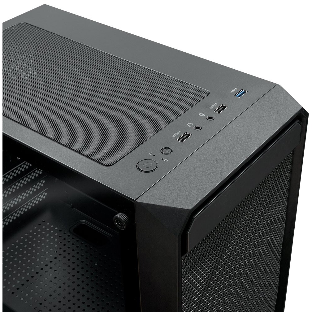Компьютерный корпус XASTRA A400M 0F Black mATX/Mesh/Screwless TG+Mesh/ no fans/ A400M-0F