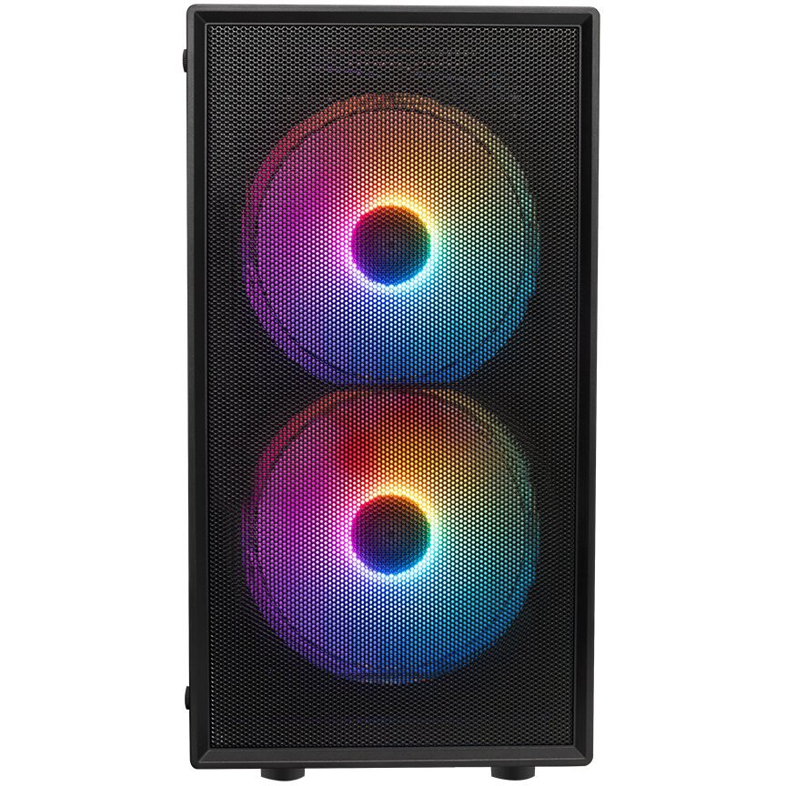 Компьютерный корпус XASTRA A400M 0F Black mATX/Mesh/Screwless TG+Mesh/ no fans/ A400M-0F