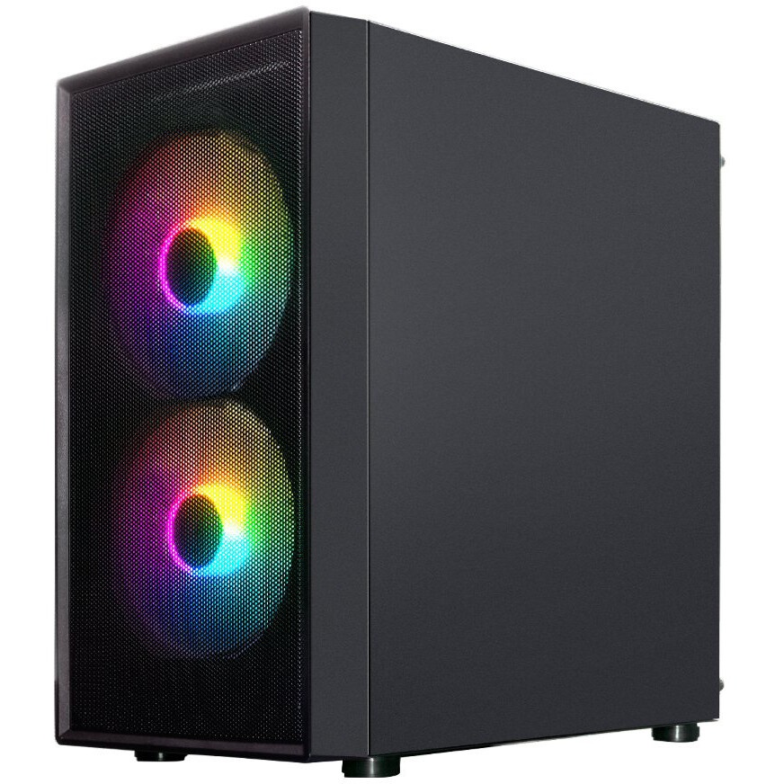 Компьютерный корпус XASTRA A400M 0F Black mATX/Mesh/Screwless TG+Mesh/ no fans/ A400M-0F