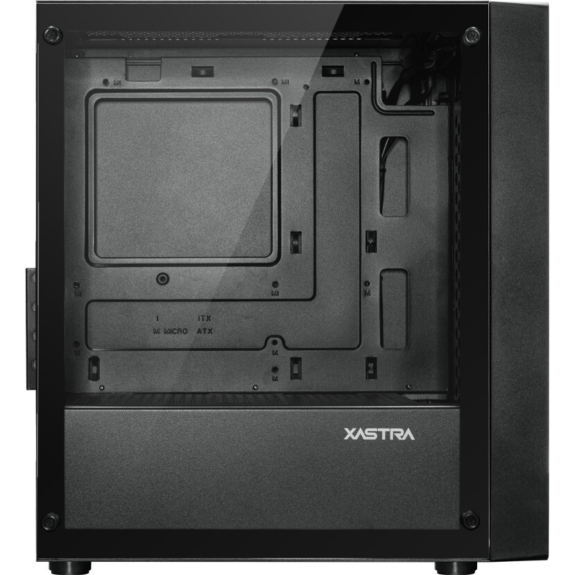 Компьютерный корпус XASTRA A400M 0F Black mATX/Mesh/Screwless TG+Mesh/ no fans/ A400M-0F