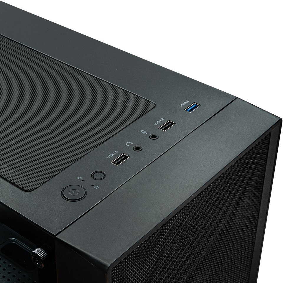 Компьютерный корпус XASTRA A400M 0F Black mATX/Mesh/Screwless TG+Mesh/ no fans/ A400M-0F