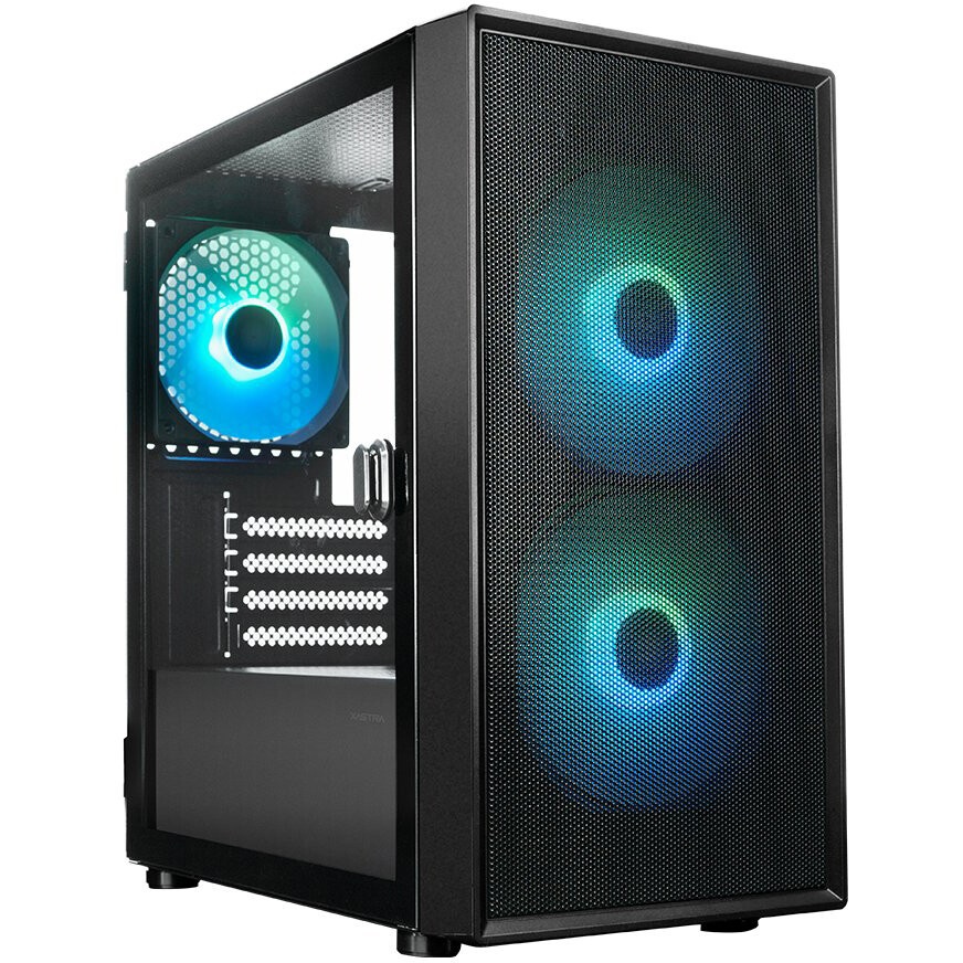 Компьютерный корпус XASTRA A400M 0F Black mATX/Mesh/Screwless TG+Mesh/ no fans/ A400M-0F