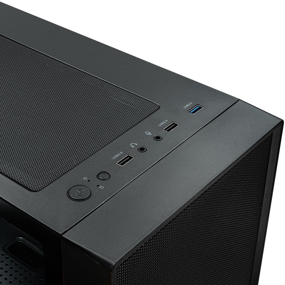 Компьютерный корпус XASTRA A400M 0F Black mATX/Mesh/Screwless TG+Mesh/ no fans/ A400M-0F