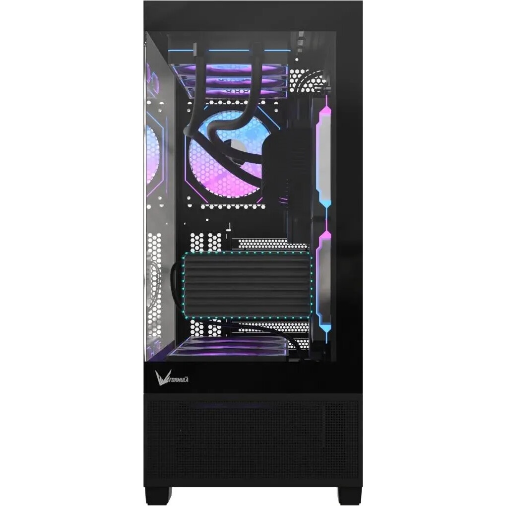 Корпус Formula Crystal Z7 PA черный без БП ATX 5x120mm 1xUSB3.0 1xUSB3.1 audio bott PSU