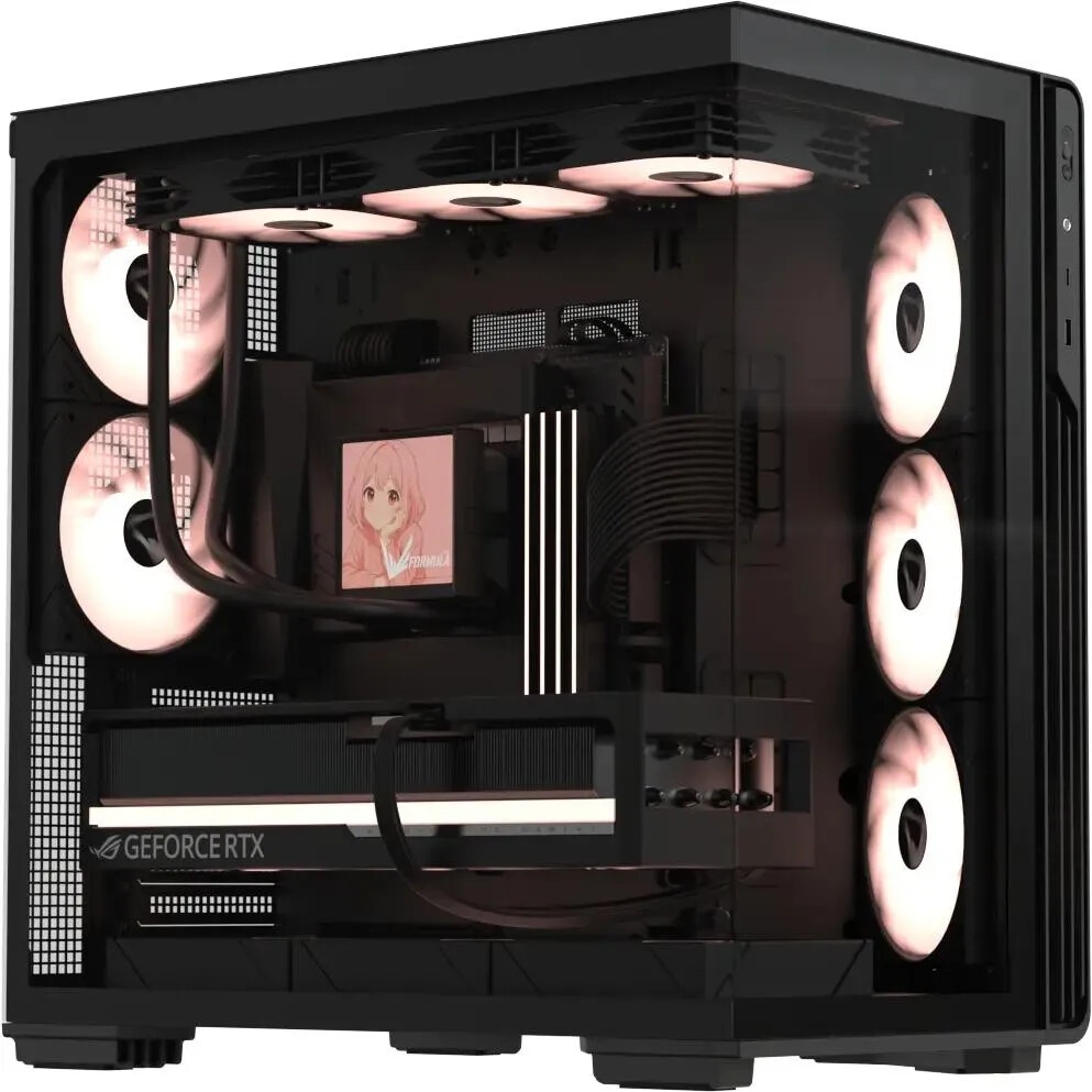 Корпус Formula Crystal Z7 PA черный без БП ATX 5x120mm 1xUSB3.0 1xUSB3.1 audio bott PSU