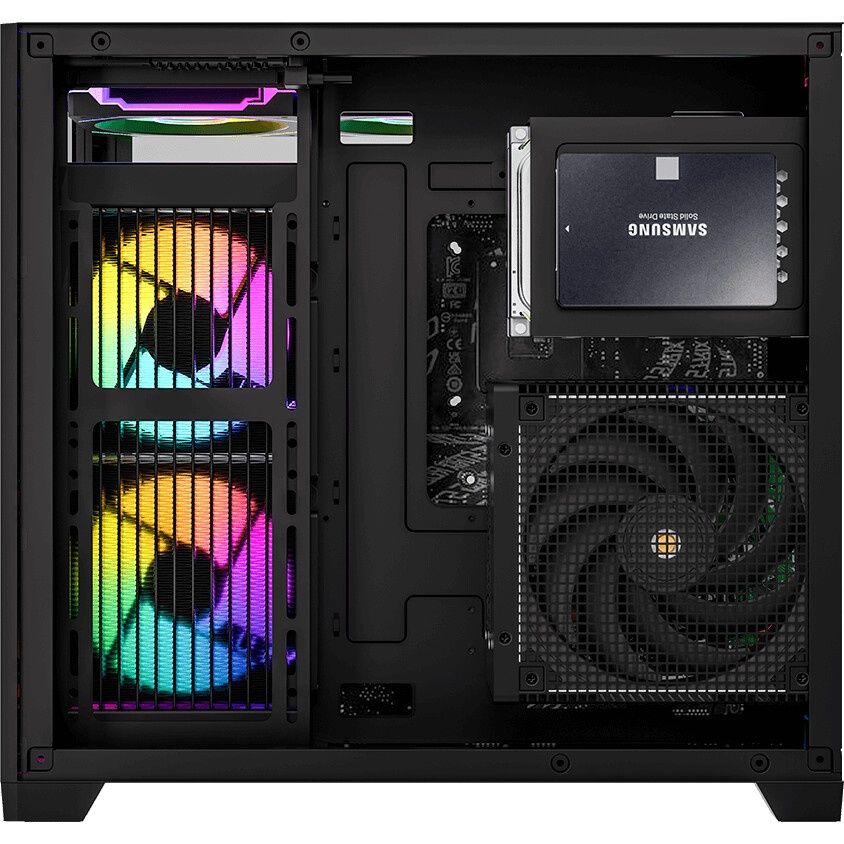 Корпус Formula Crystal U1M Cosmic черный без БП mATX 1xUSB3.0 audio bott PSU