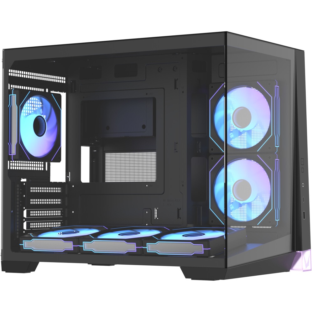 Корпус Formula Crystal U1M черный без БП mATX 1xUSB3.0 1xUSB3.1 audio bott PSU