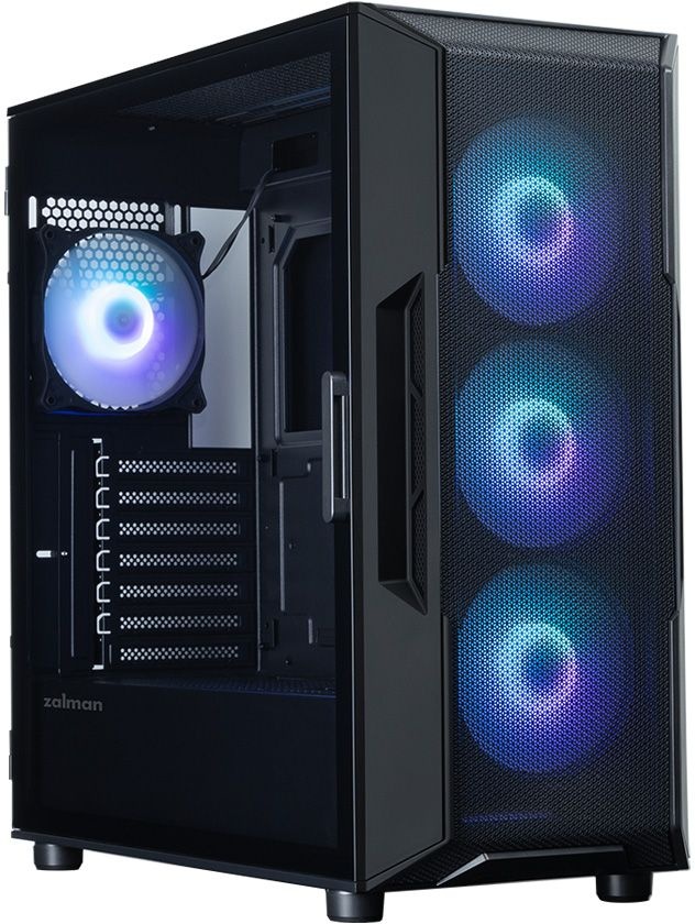 Корпус ZALMAN MidiTower I3 NEO ARGB V2 black (ATX, без БП, 2xUSB3.0, 4x120mm ARGB) (Zalman i3 NEO AR