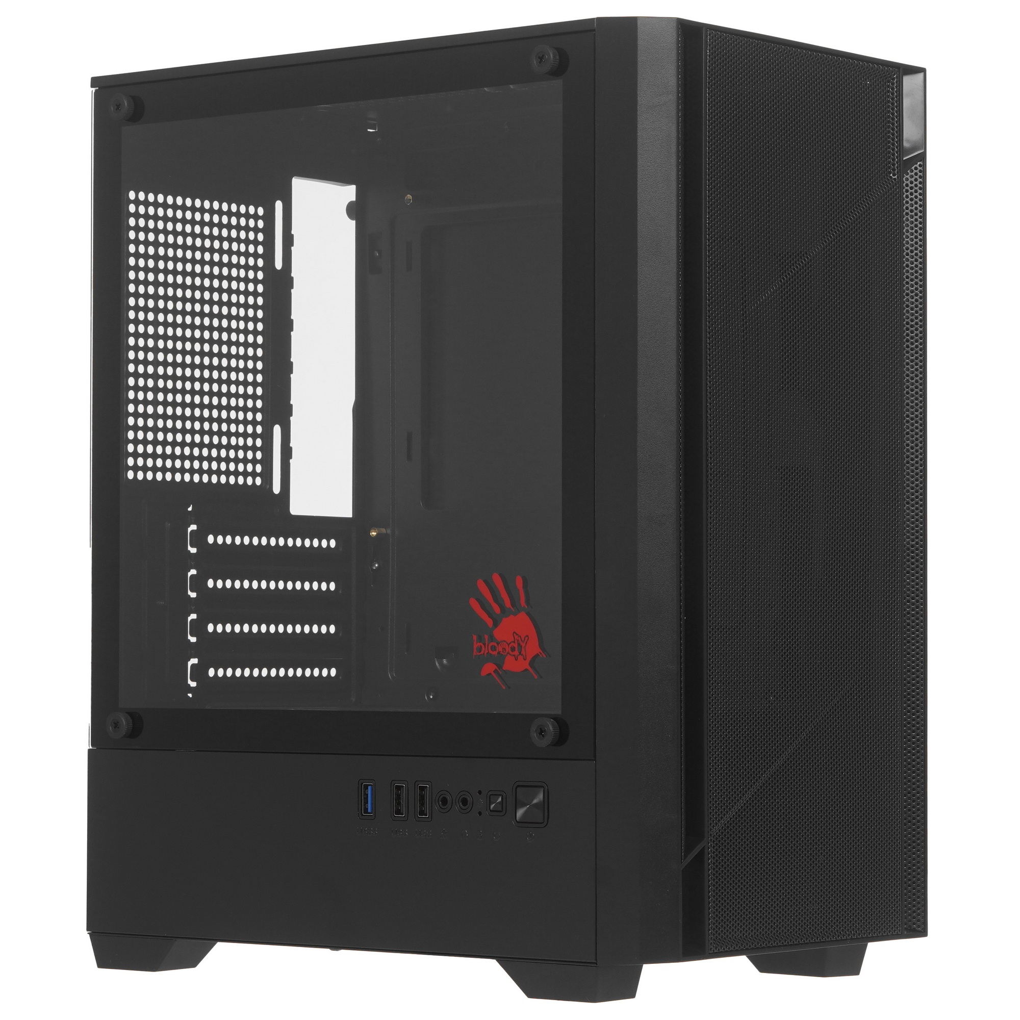 Корпус Bloody CC-124 черный без БП mATX 8x120mm 2xUSB2.0 1xUSB3.0 audio bott PSU