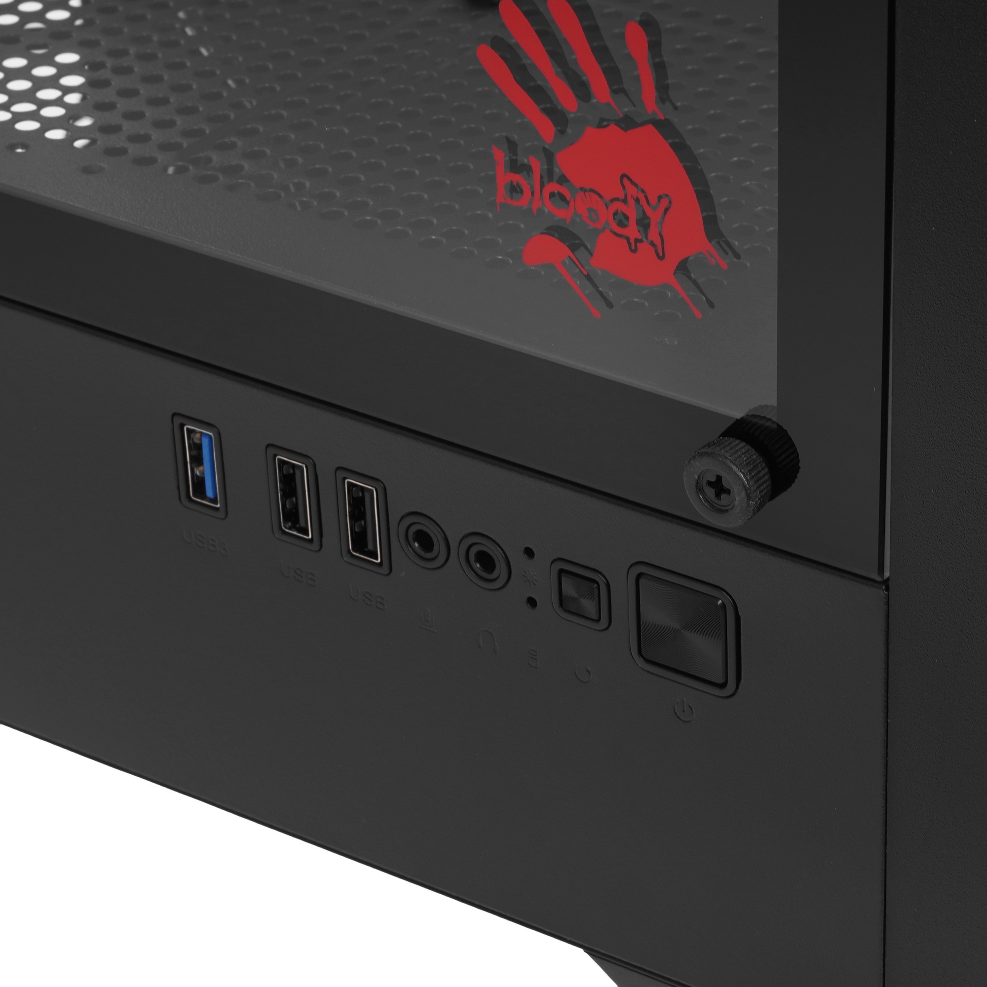 Корпус Bloody CC-123 черный без БП mATX 8x120mm 2xUSB2.0 1xUSB3.0 audio bott PSU