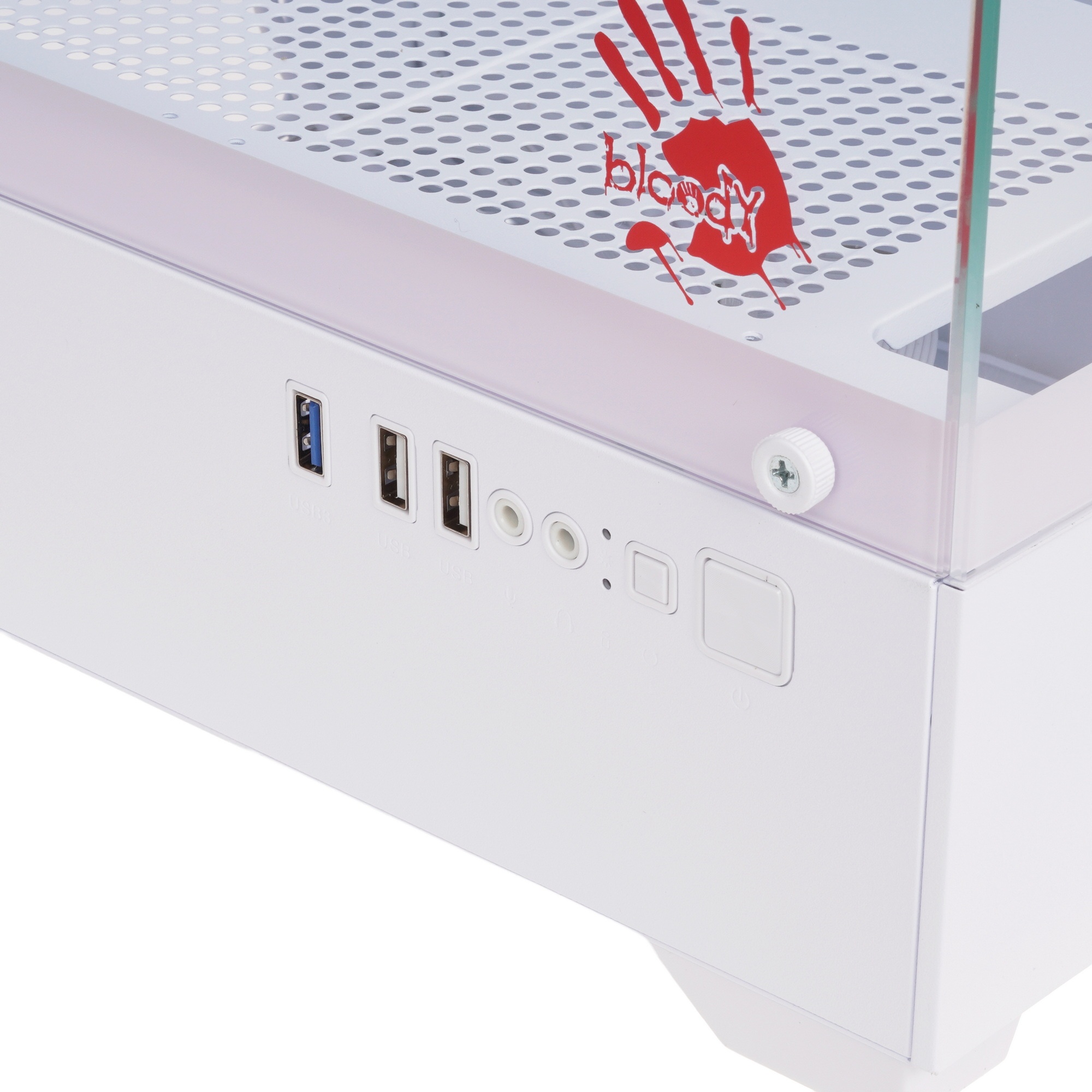 Корпус Bloody CC-125 белый без БП mATX 5x120mm 2xUSB2.0 1xUSB3.0 audio bott PSU