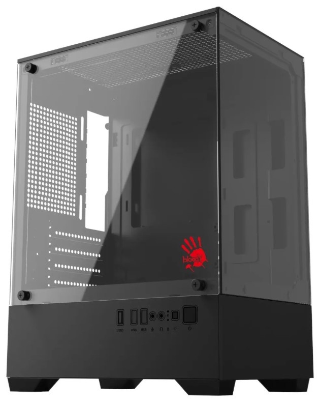 Корпус Bloody CC-125 черный без БП mATX 5x120mm 2xUSB2.0 1xUSB3.0 audio bott PSU