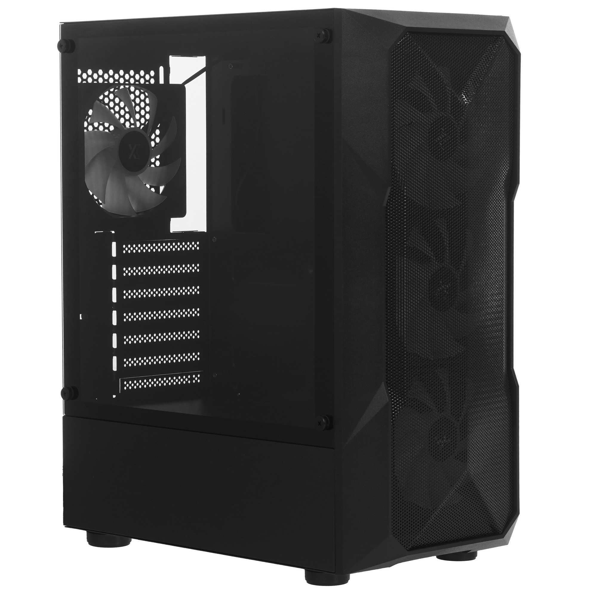 Компьютерный корпус XASTRA A304 4FRGB Black ATX/Mesh/half-size TG/4x120mm FRGB FC fans/ A304-4FC12F