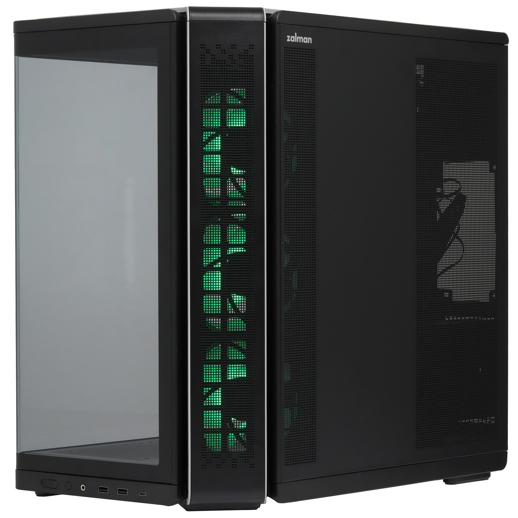Компьютерный корпус ZALMAN MidTower P60 black (ATX, без БП, 2xUSB 3.0+USB Type C, 5x120mm ARGB ) (Za