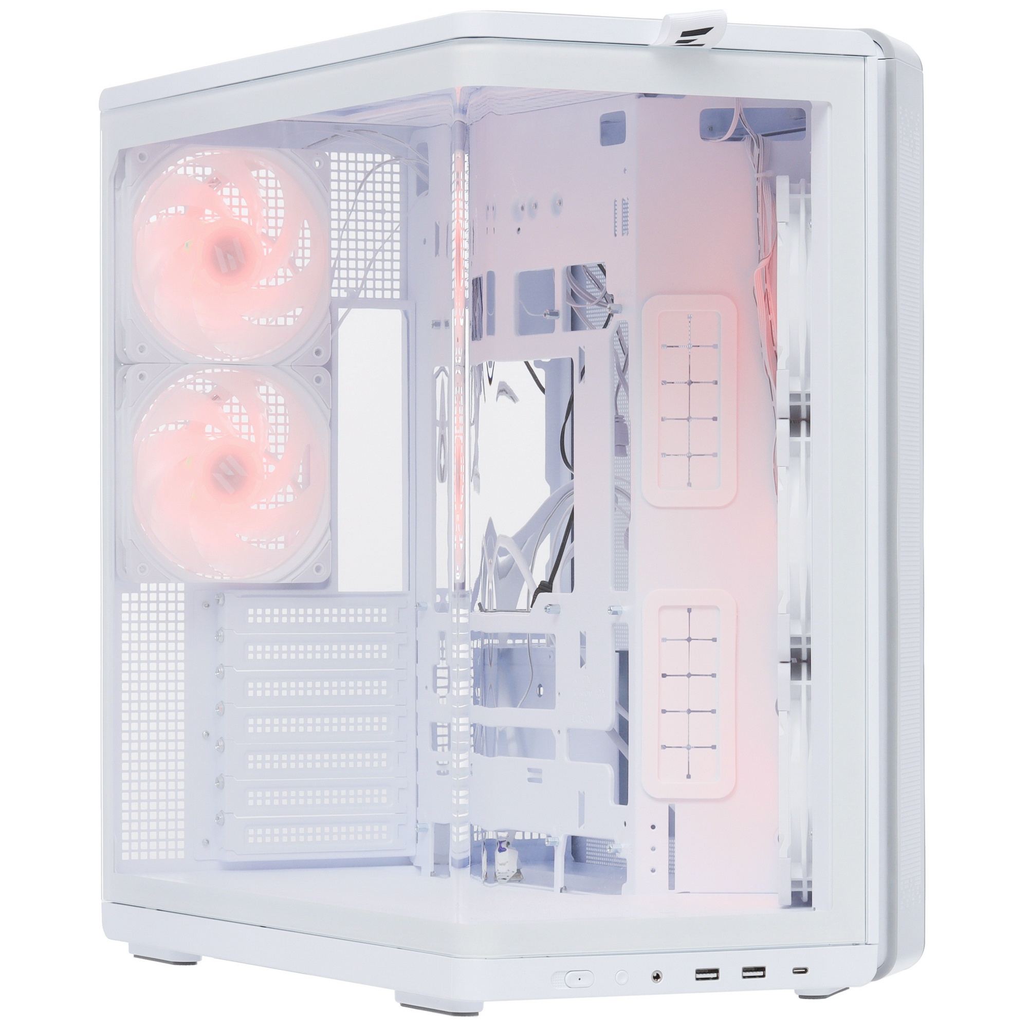 Компьютерный корпус ZALMAN MidTower P60 White (ATX, без БП, 5x120mm ARGB fans, 1xUSB Type C, 2xUSB 3