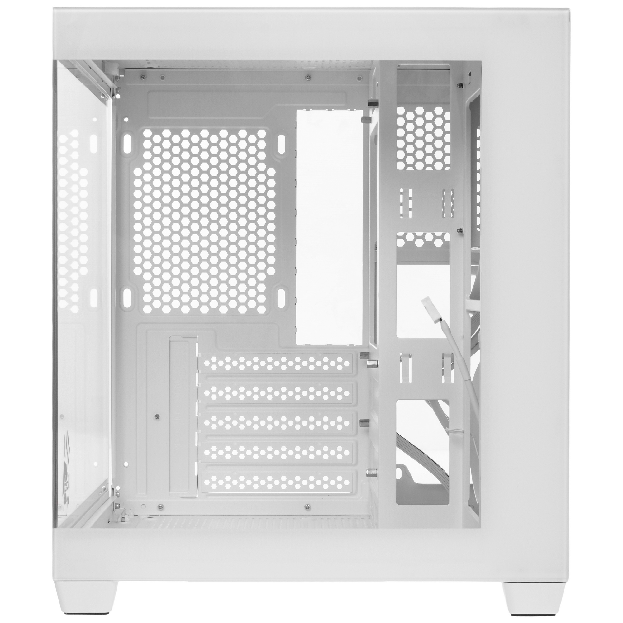 Компьютерный корпус Bloody CC-121 белый без БП mATX 7x120mm 1xUSB2.0 1xUSB3.0 audio
