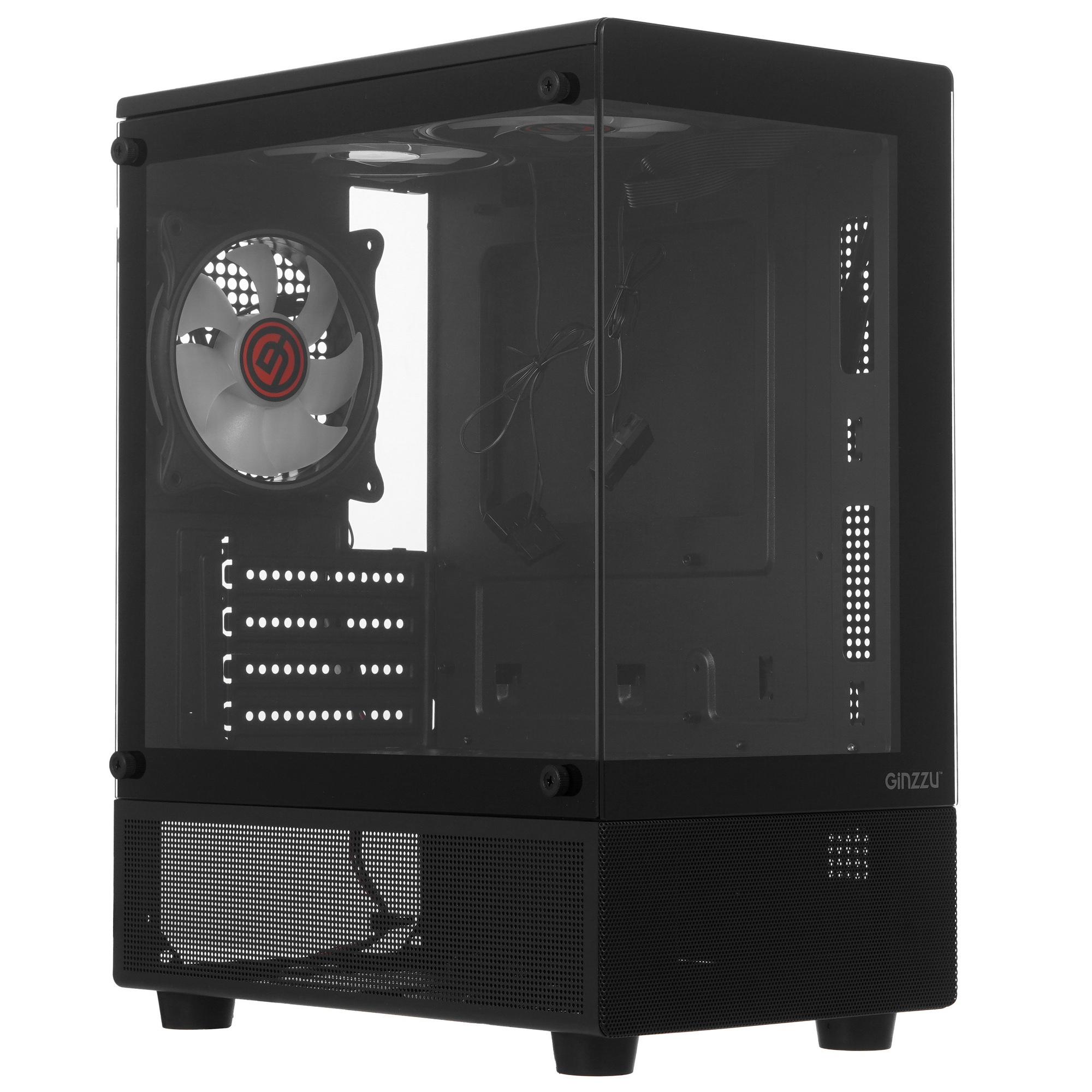 Компьютерный корпус Ginzzu RX670 mATX FAN 12CM FRGB*3