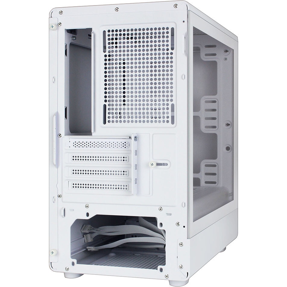 Корпус Ginzzu CL640 mATX FAN 4*12FRGB  передняя панель Сетка Белый