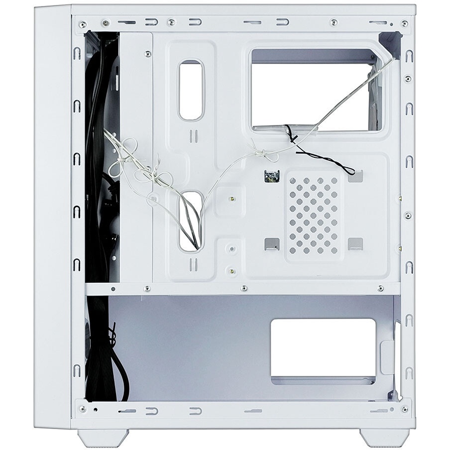 Корпус Ginzzu CL640 mATX FAN 4*12FRGB  передняя панель Сетка Белый