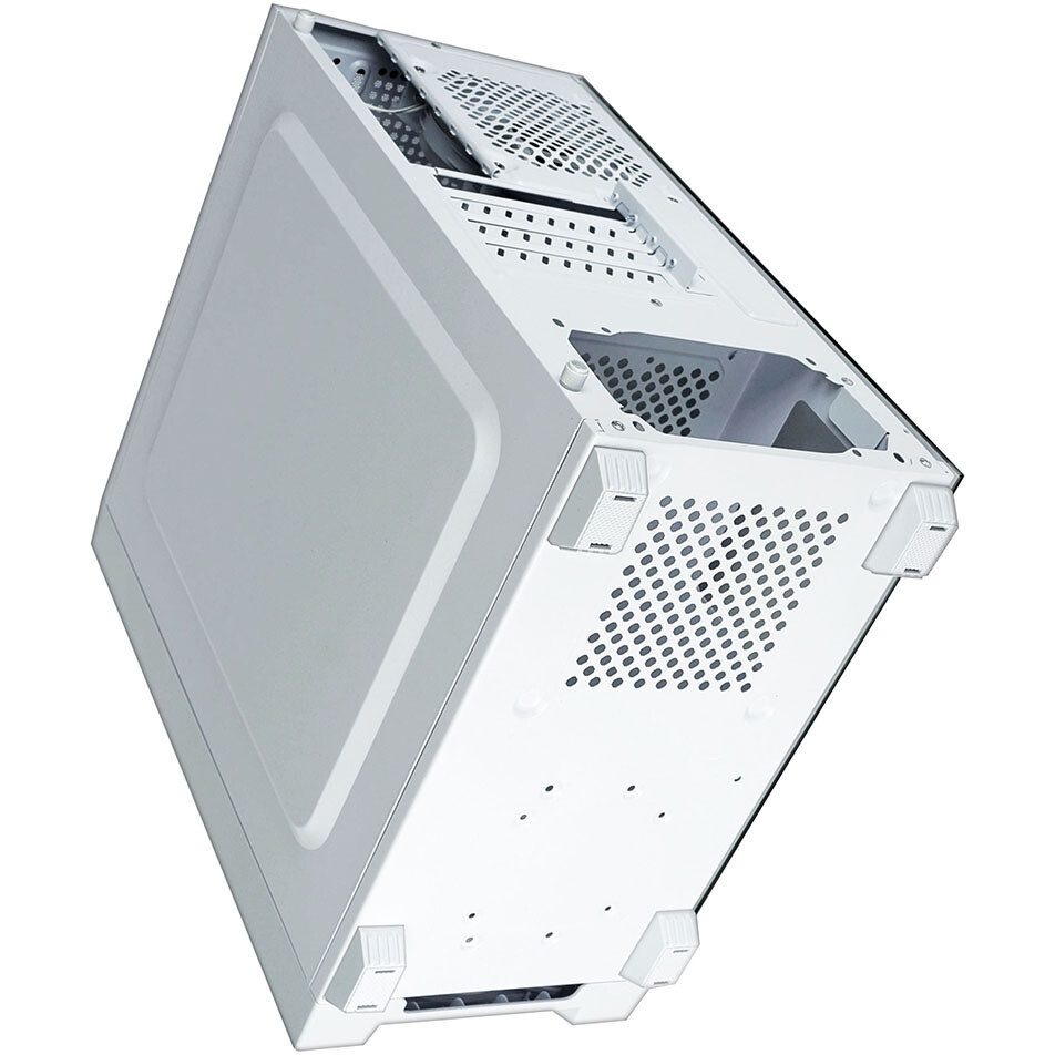 Корпус Ginzzu CL640 mATX FAN 4*12FRGB  передняя панель Сетка Белый