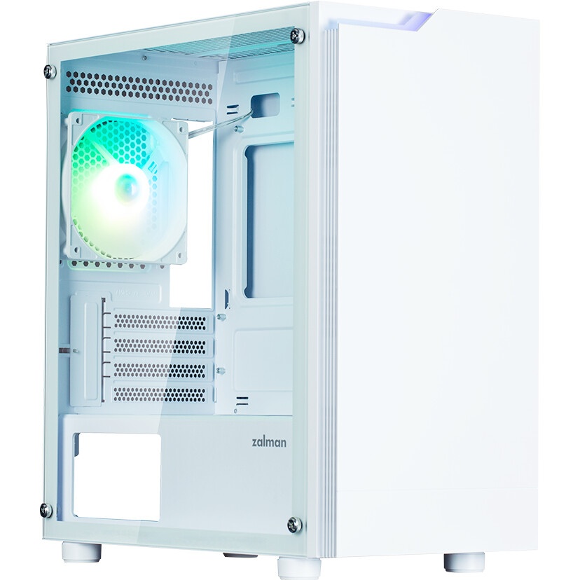 Корпус Ginzzu CL660 mATX FAN 4*12FRGB  передняя панель Решетка Белый