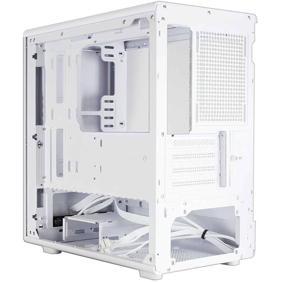 Корпус Ginzzu CL660 mATX FAN 4*12FRGB  передняя панель Решетка Белый