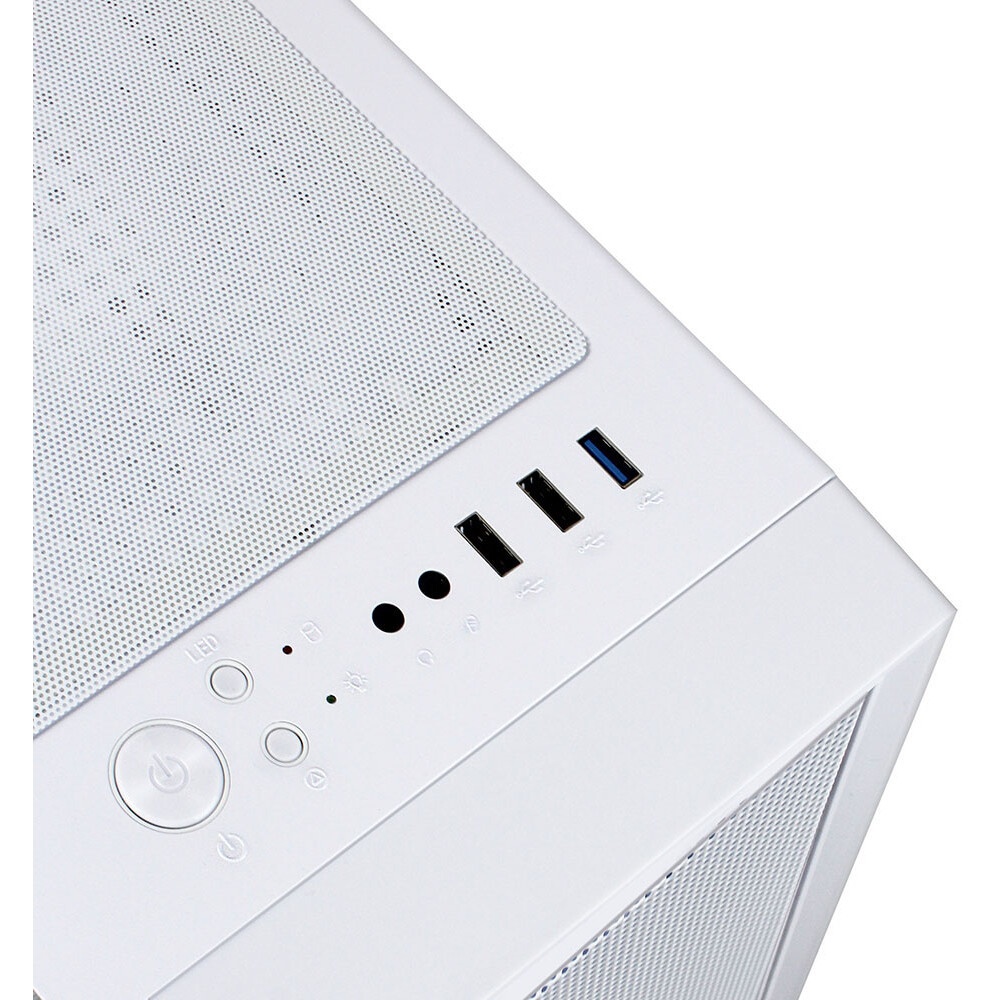 Корпус Ginzzu CL660 mATX FAN 4*12FRGB  передняя панель Решетка Белый
