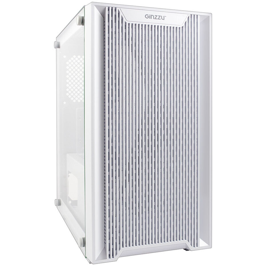 Корпус Ginzzu CL660 mATX FAN 4*12FRGB  передняя панель Решетка Белый