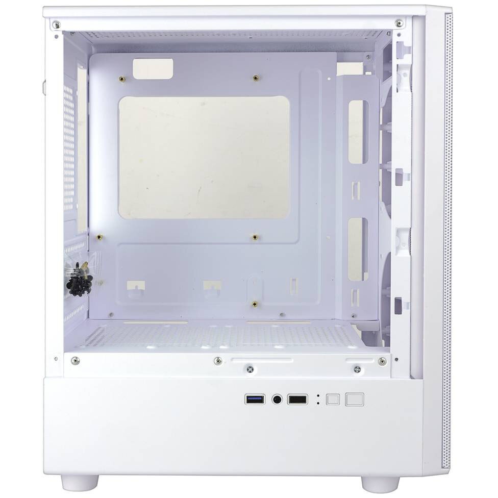Корпус Ginzzu CL660 mATX FAN 4*12FRGB  передняя панель Решетка Белый