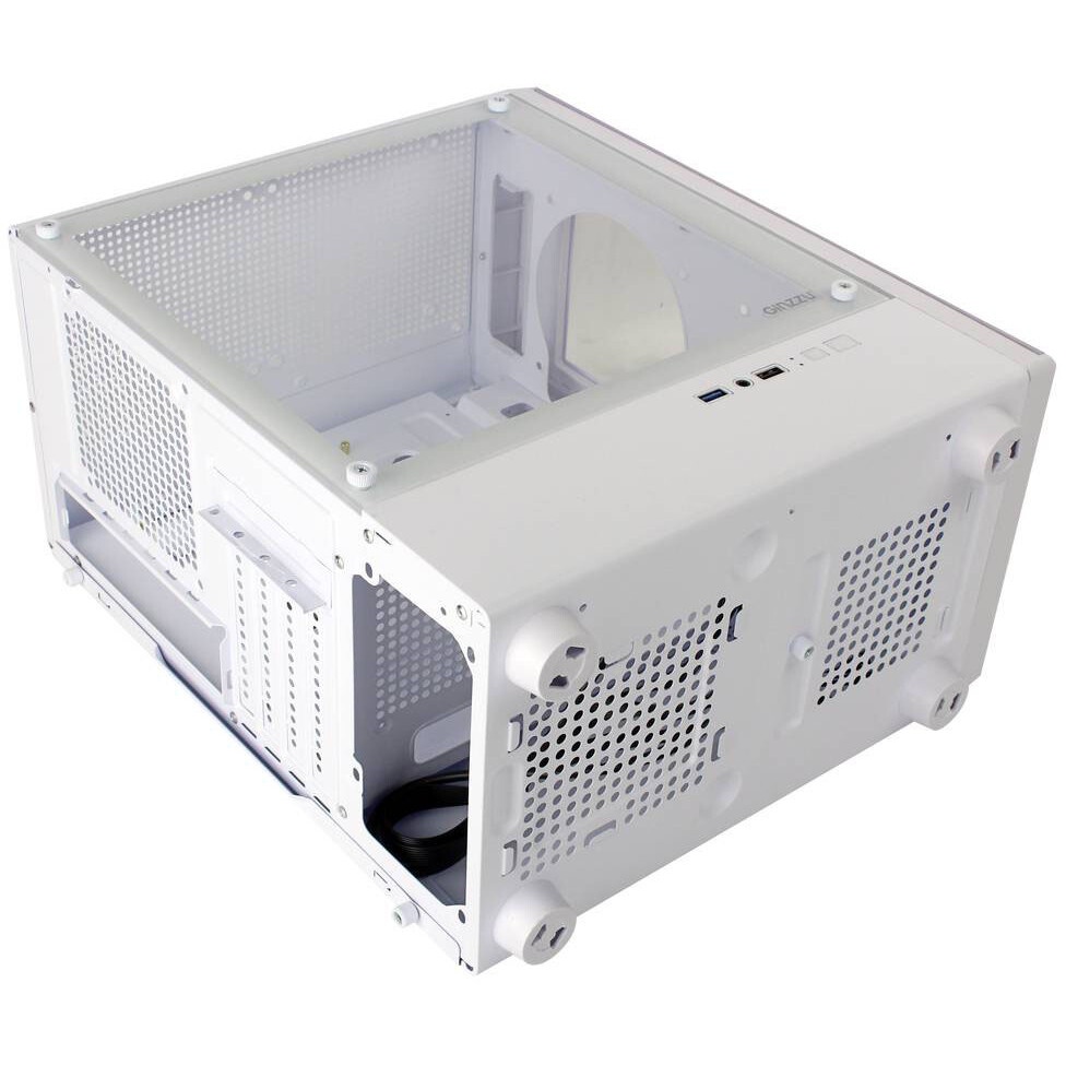 Корпус Ginzzu CL660 mATX FAN 4*12FRGB  передняя панель Решетка Белый