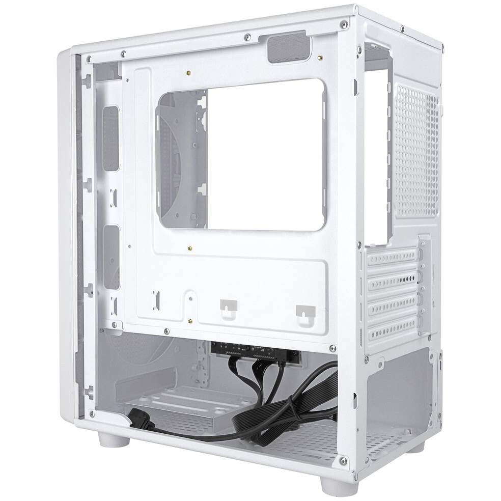 Корпус Ginzzu CL660 mATX FAN 4*12FRGB  передняя панель Решетка Белый