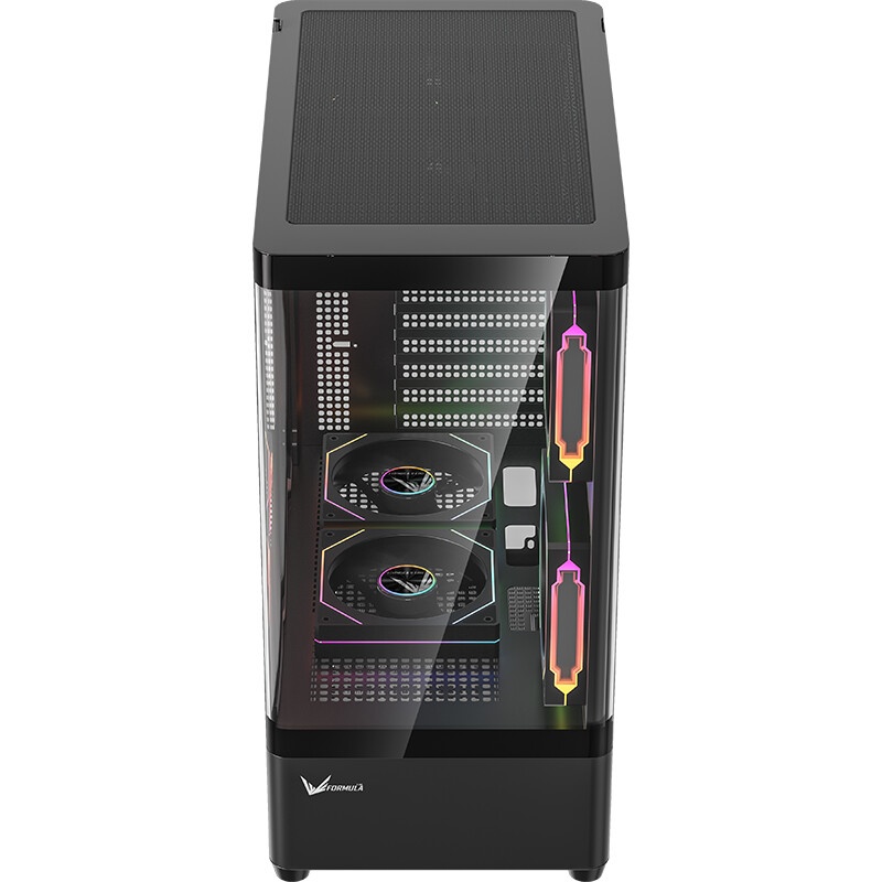 Корпус Formula Crystal U1 Floe черный без БП ATX 9x120mm 1xUSB3.0 1xUSB3.1 audio bott PSU