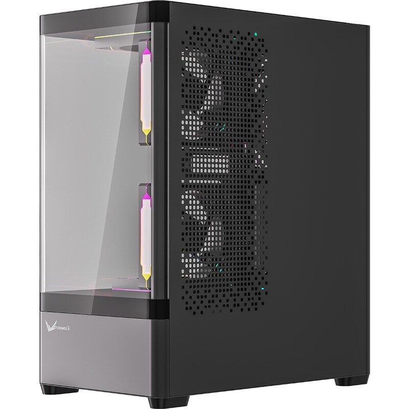 Корпус Formula Crystal U1 Floe черный без БП ATX 9x120mm 1xUSB3.0 1xUSB3.1 audio bott PSU