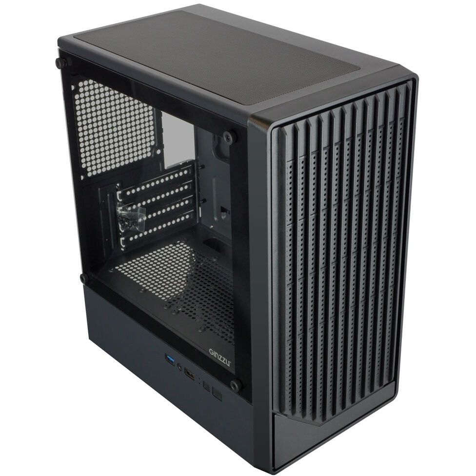 Корпус Ginzzu CL650 mATX FAN 4*12FRGB  передняя панель Решетка