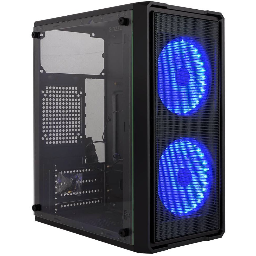 Корпус Ginzzu CL650 mATX FAN 4*12FRGB  передняя панель Решетка