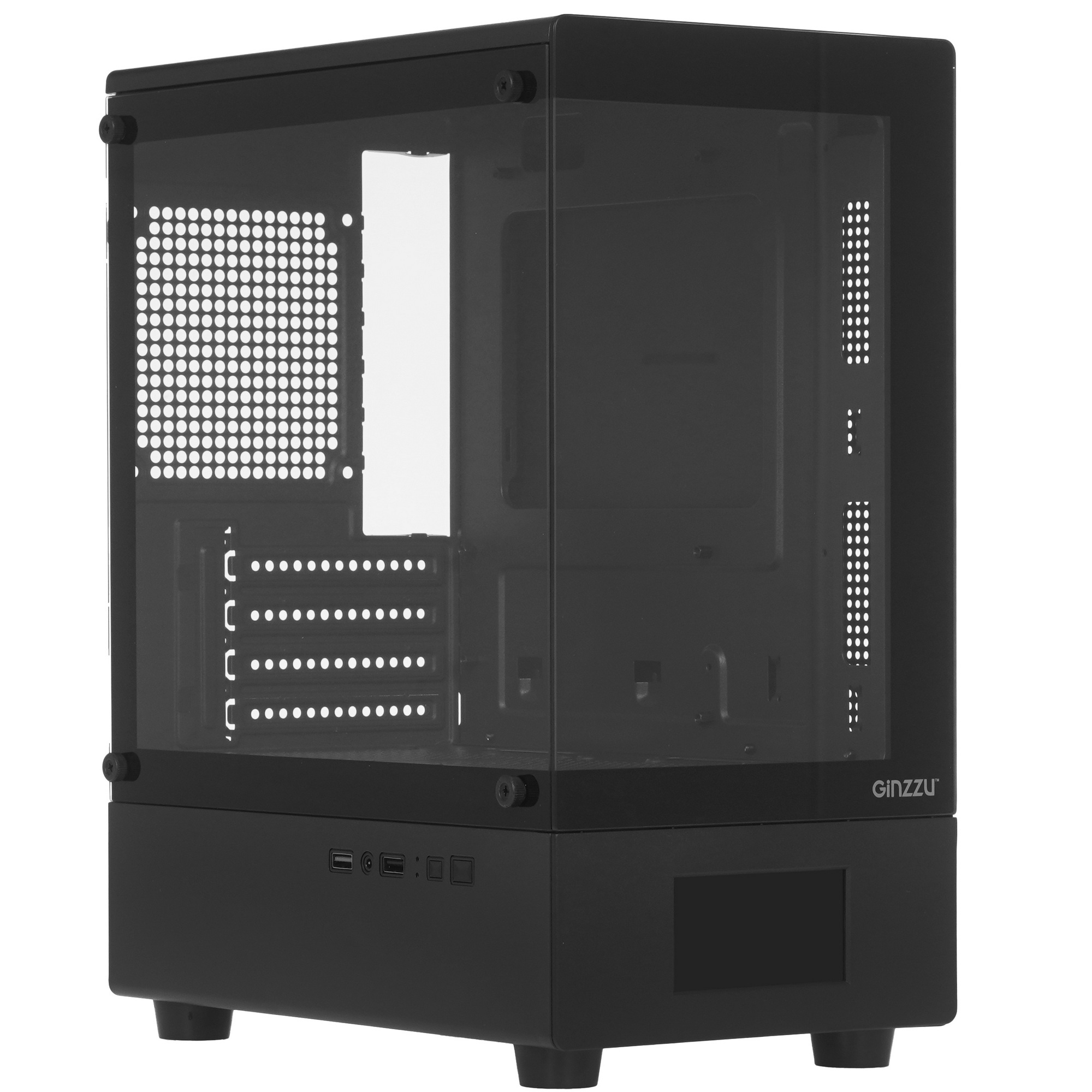 Корпус Ginzzu RX400D mATX жк. Дисплей