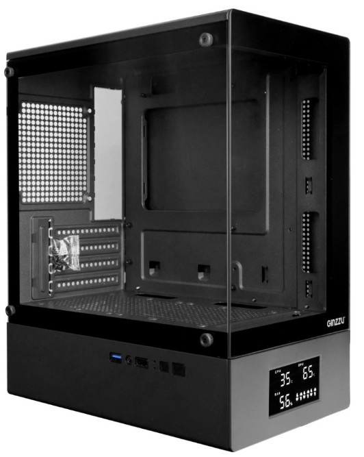 Корпус Ginzzu RX400D mATX жк. Дисплей