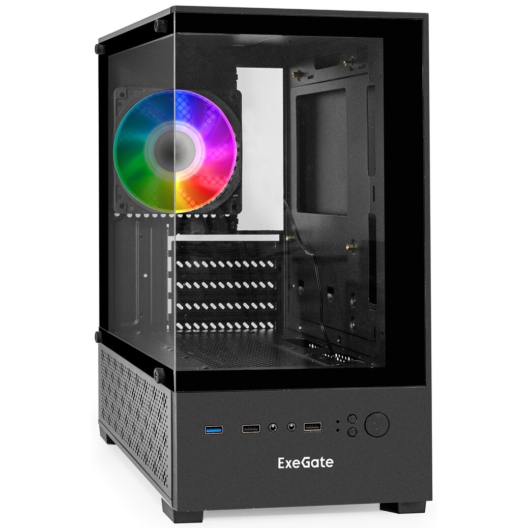 Корпус Accord ACC-UE2B TG OFFICE PRO черный без БП mATX 2xUSB2.0 1xUSB3.0 1xUSB3.1 audio