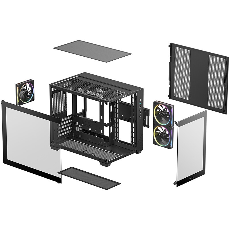 Корпус Accord ACC-UE2B TG OFFICE PRO черный без БП mATX 2xUSB2.0 1xUSB3.0 1xUSB3.1 audio