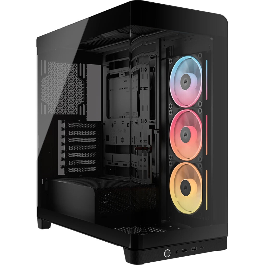 Корпус Accord ACC-EL1B TG черный без БП ATX 2xUSB2.0 1xUSB3.1 audio
