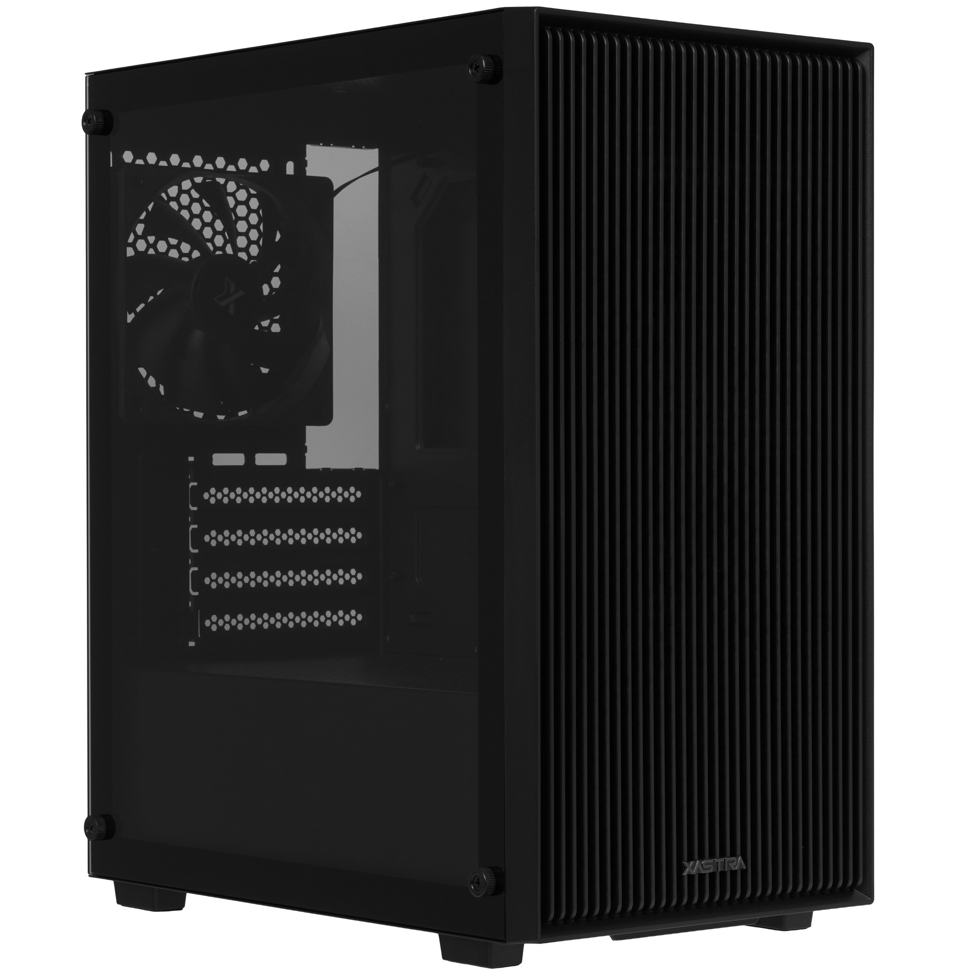 Компьютерный корпус XASTRA A307M 3BK Black mATX/Mesh/ tempered glass / 3x120мм PWM FC black fans/ A3