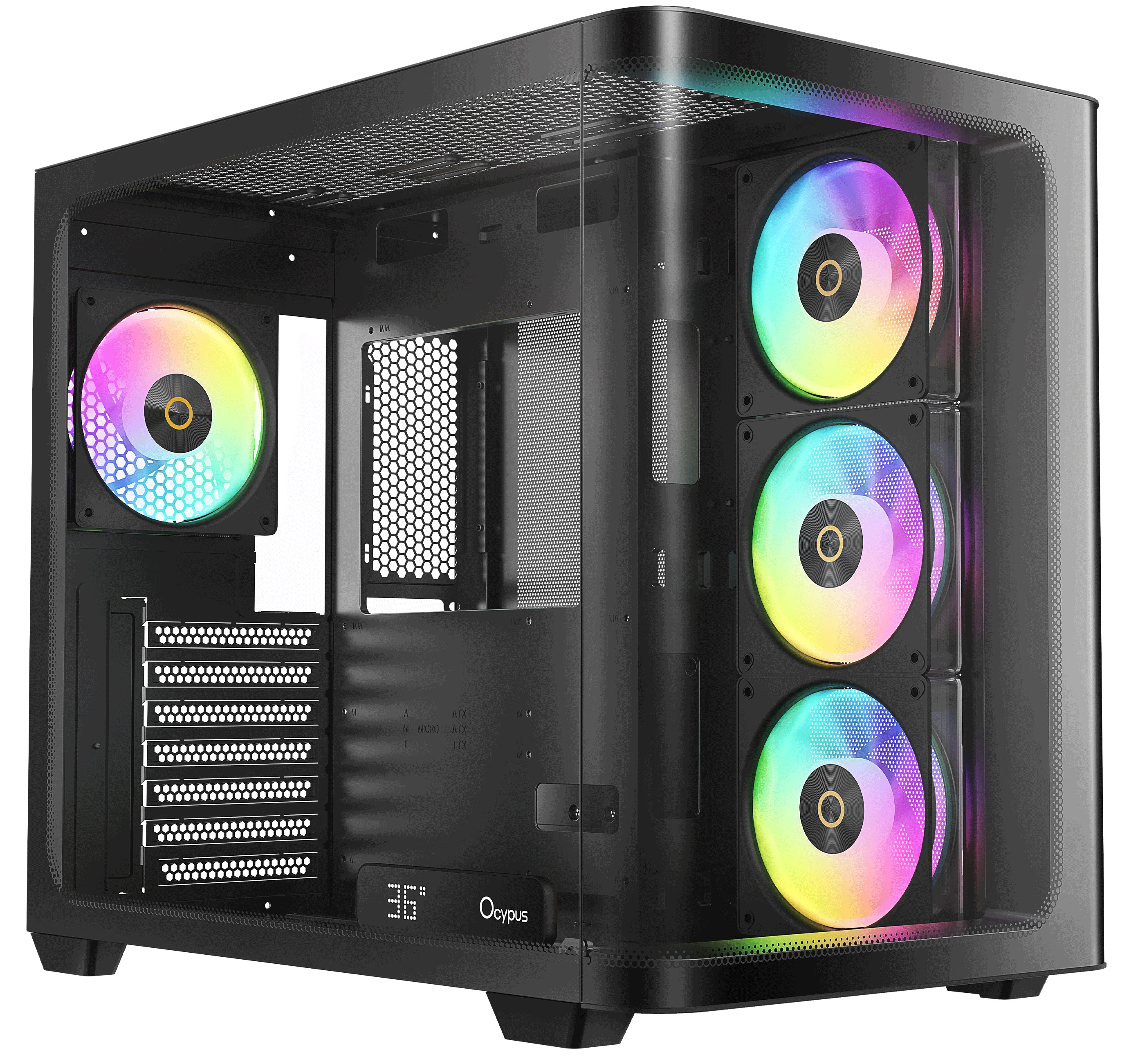 Корпус Ocypus Iota C70 BK Curve ARGB Digital (Iota-C70-BKD400CD-GL)