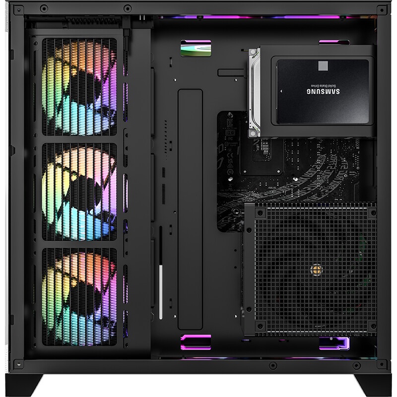 Компьютерный корпус Formula V Line Crystal Z6 Black, ATX, Left & Front & Bevel side Tempered Glass,