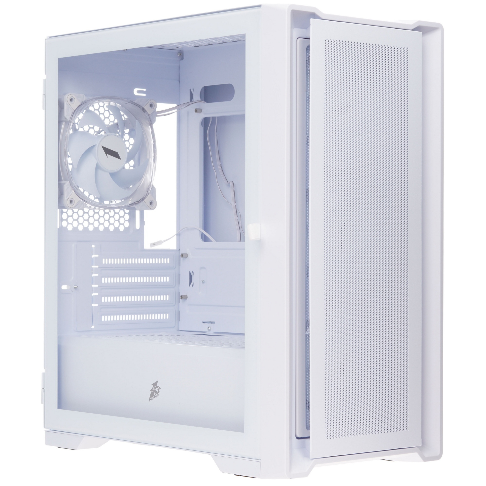Компьютерный корпус 1STPLAYER TRILOBITE T4 MESH ARGB White, mATX, 4x120mm ARGB fans