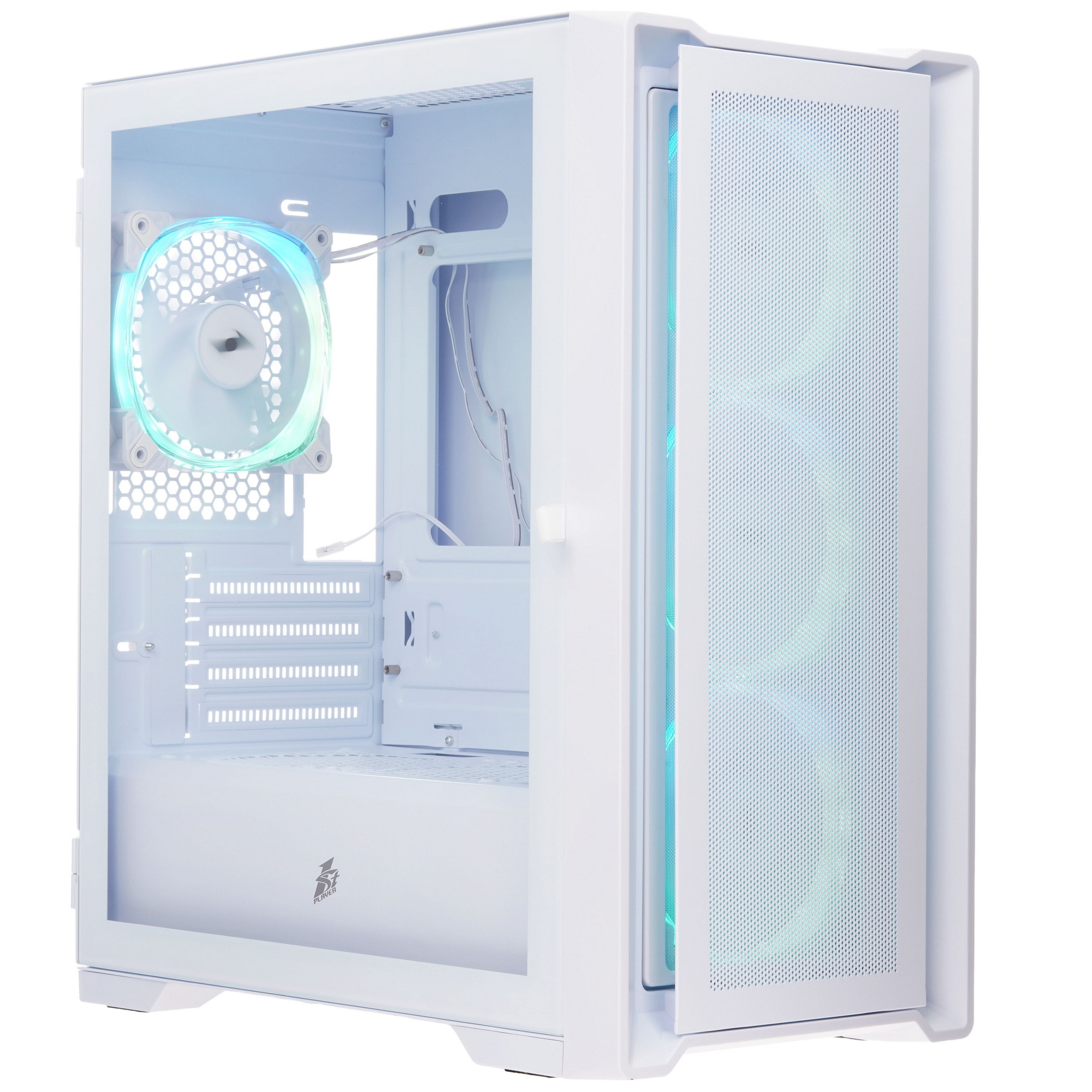 Компьютерный корпус 1STPLAYER TRILOBITE T4 MESH ARGB White, mATX, 4x120mm ARGB fans