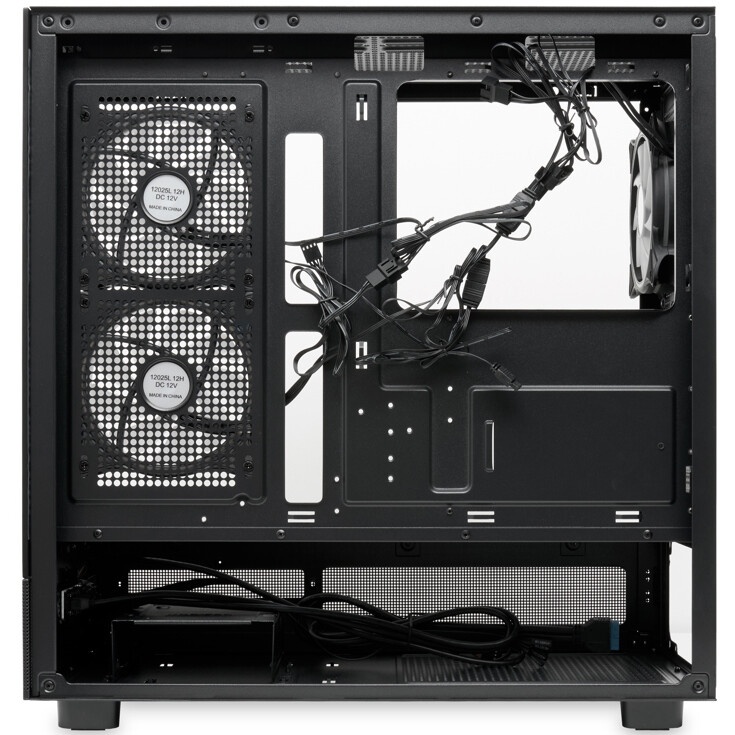 Корпус для ПК Forza FZ-G42A Seaview TG ATX Case, black, w/o psu, Tempered glass front panel, 1x3,5",